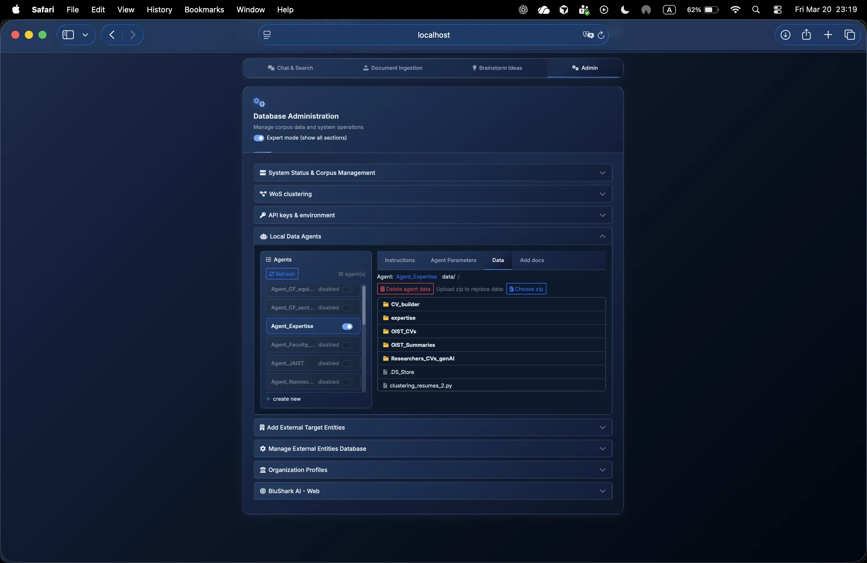 Create local data agents to automate context gathering by domain